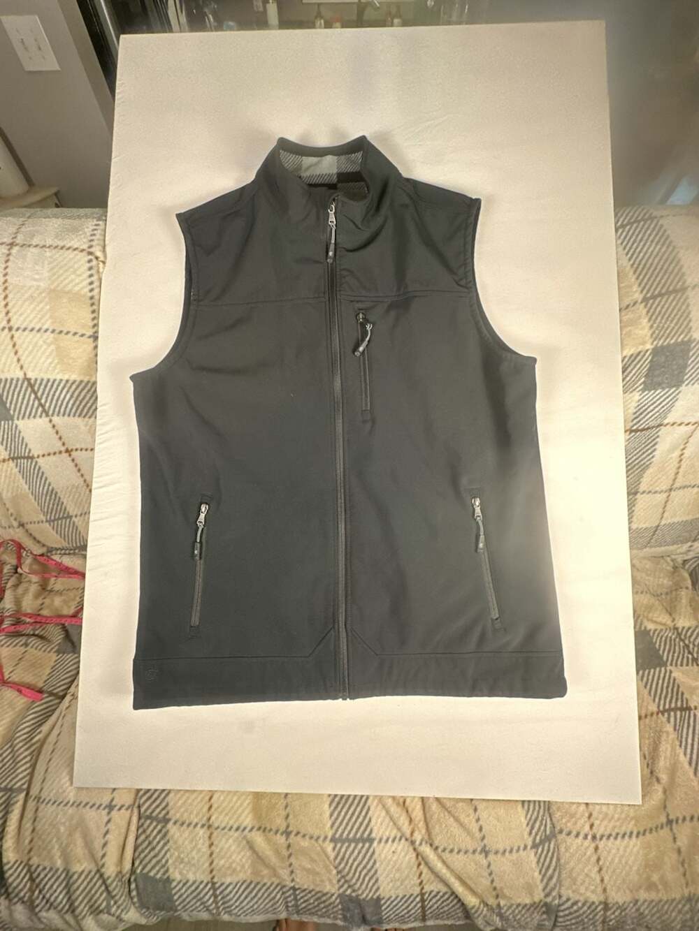 Cody James Mens Black Softshell Vest with Zipper Pockets#1090